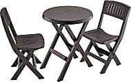 Rimax 3-Piece Breakroom/Lunch Room Table and Chairs Set, Espresso