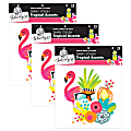 Carson Dellosa Education Cut-Outs, Schoolgirl Style Simply Stylish Tropical Extra Large, 12 Cut-Outs Per Pack, Set Of 3 Packs