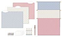 U Brands® Delicate Details Filing Kit, Pastel/Gold, Set Of 145 Pieces