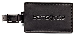 Samsonite® ID Tags, Leather, Black, Pack Of 2