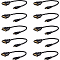 StarTech.com 8in (20cm) HDMI to DVI Adapter, DVI-D to HDMI (1920x1200p), 10 Pack, HDMI Male to DVI-D Female Cable, HDMI to DVI Cord, Black - 8in/20cm HDMI male to DVI-Digital (24-pin) female adapter; Full HD 1920x1200p 60Hz/1080p/Single link/24 Bpp