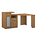 Bush Vantage 48" Corner Desk, 35 1/2"H x 58 3/5"W x 38 1/2"D, Light Dragonwood, Standard Delivery Service 1 thumbnail image