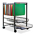 Advantus Letter-Size Mobile File Cart, 19 1/2"H x 16"W x 13"D, Black 1 thumbnail image