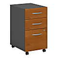 Bush Business Furniture Components 3 Drawer Mobile File Cabinet, Natural Cherry/Graphite Gray, Standard Delivery