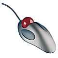 Logitech® Optical Marble® Mouse, Gray/Red 1 thumbnail image