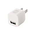 iHome 1A Wall Charger And Detached Micro USB 2.0 Nylon Cable, 5', White, IH-CT2100W