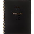 2025 AT-A-GLANCE® Signature Lite Weekly/Monthly Planner, 8-1/2" x 11", Black, January To December, YP905L05
