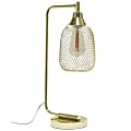 Elegant Designs Industrial Mesh Wire Desk Lamp With LED Bulb, 19"H, Gold 1 thumbnail image