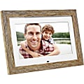 Aluratek 10 inch Distressed Wood Digital Photo Frame with Auto Slideshow Feature - 10" LCD Digital Frame - Wood - 1024 x 600 - Cable - 16:9 - Clock, Slideshow, Calendar - USB - Wall Mountable 1 thumbnail image