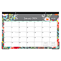 2024 Blue Sky™ Sophie Monthly Desk Pad Calendar, 17" x 11", January to December 2024, 140089