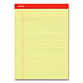 Universal Perforated Ruled Writing Pads, Wide/Legal Rule, 8-1/2" x 11-3/4", Canary Yellow, Pack Of 12 Pads 1 thumbnail image