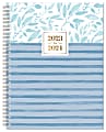 2023-2024 Office Depot® Brand Fashion Weekly/Monthly Academic Planner, 8-1/2" x 11", Leaves Blue, July 2023 to June 2024, NW8511PPL