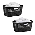 Mind Reader Laundry Basket/Clothes Hampers, 40 L, 10-1/2”H x 14-1/2”W x 23"L, Black, Set Of 2 Hampers 1 thumbnail image