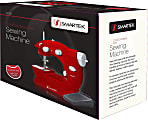 Smartek Mini Sewing Machine With Pedal, Red