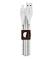 Belkin® DuraTek Plus Lightning To USB-A Cable With Strap, 6', Black, F8J236BT06-WHT