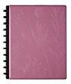 TUL® Discbound Notebook With Debossed Leather Cover, Letter Size, Narrow Ruled, 60 Sheets, Mauve Floral