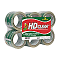 Duck® HD Clear™ Extra-Wide Heavy Duty Packaging Tape, 3" x 55 Yd., Clear, Pack Of 6