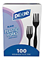 Dixie® Medium-Weight Utensils, Forks, Black, Box Of 100 1 thumbnail image