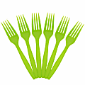 JAM PAPER Big Party Pack of Premium Plastic Forks, Lime Green, 100 Disposable Forks/Box  1 thumbnail image