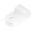 StarTech.com 100 Pack Screw Mount Cable Clamps - Wire Fastener/Holder - R-Type Screw Down Reusable Nylon Clips - UL/94V-2 Rated - Small