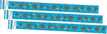 Barker Creek Double-Sided Straight-Edge Border Strips, Kai Ola Sea Turtles, 3" x 35", Set Of 36 Strips 1 thumbnail image