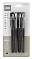 Office Depot® Brand Felt-Tip Pens, Fine Point, 0.5 mm, Black Barrel, Black Ink, Pack Of 4 1 thumbnail image