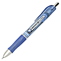 SKILCRAFT® Magnus Retractable Rollerball Pens, Needle Point, 0.5 mm, Blue Barrel, Blue Ink, Pack Of 12