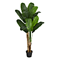 Nearly Natural Double Stalk Banana 48”H Artificial Tree With Pot, 48”H x 12”W x 12”D, Green 1 thumbnail image
