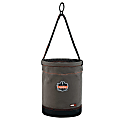 Ergodyne Arsenal 5960 Canvas Hoist Bucket With D-Rings, 17" x 12-1/2", Gray