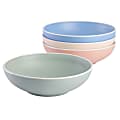 Spice by Tia Mowry Creamy Tahini 4-Piece Round Stoneware Dinner Bowl Set, Assorted Colors