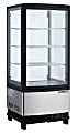 Edgecraft Maxx Cold MECR-31D 3 Cu Ft Countertop Refrigerated Merchandiser With Glass Door, Silver
