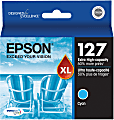 Epson® 127 DuraBrite® Ultra Cyan Ink Cartridge, T127220-S