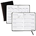 AT-A-GLANCE® Fine Diary® Weekly/Monthly Diary, Pocket, Perfect Bound, 2 3/4" x 4 1/4", Black, January to December 2019