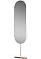 Adesso® Willy Oval Leaning Mirror, 65-1/8”H x 15”W x 1-1/4”D, White/Natural