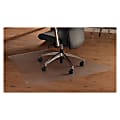 Floortex Triangle Chair Mat For Hardwood Floors, 60" x 48", Clear 1 thumbnail image