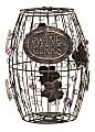 Mind Reader Wine Barrel Cork Holder, 7-5/8"H x 9-5/8"W x 7-5/8"D, Black 1 thumbnail image