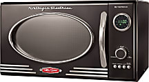 Nostalgia NRMO9BK Retro Microwave Oven, 0.9 Cu. Ft., Retro Black 1 thumbnail image