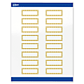 Avery® Print-To-The-Edge Labels & Sure Feed®, S00-D1G-PRWGP10, 1" x 2-5/8", Glossy White, Preprinted Gold Beads Design, Pack Of 160 1 thumbnail image