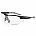 Ergodyne Skullerz Safety Glasses, Sköll, Matte Black Frame Clear Lens