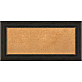Amanti Art Rectangular Non-Magnetic Cork Bulletin Board, Natural, 35” x 17”, Accent Bronze Frame 1 thumbnail image