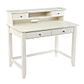 SEI Furniture Barberry 24"W Secretary Desk, White
