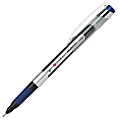 FORAY® Marker-Style Porous Point Pens With Soft Grips, Fine Point, 0.5 mm, Silver Barrel, Blue Ink, Pack Of 12 1 thumbnail image