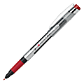 FORAY® Marker-Style Porous Point Pens With Soft Grips, Medium Point, 0.7 mm, Silver Barrel, Red Ink, Pack Of 12 1 thumbnail image