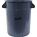 Genuine Joe Heavy-Duty Trash Container, 32 Gallons, Gray 1 thumbnail image