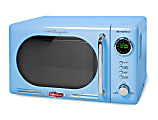 Nostalgia NRMO7BL6A Retro Counter-Top Microwave Oven, 0.7 Cu. Ft., Blue