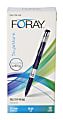 FORAY® Marker-Style Porous Point Pens With Soft Grips, Medium Point, 0.7 mm, Silver Barrels, Blue Ink, Pack Of 12 1 thumbnail image
