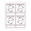 Custom 2-Color Laser Sheet Labels And Stickers, 4" x 5" Rectangle, 4 Labels Per Sheet, Box Of 100 Sheets