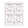 Custom 2-Color Laser Sheet Labels And Stickers, 4" x 5" Rectangle, 4 Labels Per Sheet, Box Of 100 Sheets 1 thumbnail image