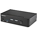 StarTech.com 2 Port DisplayPort KVM Switch - TAA Compliant - 4K 60Hz - 2 Port USB 3.0 Hub - Digital & Analog Audio - SV231DPU34K 1 thumbnail image
