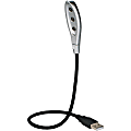 QVS 14 Inches Flexible Black USB 3-LED Notebook Light - Black